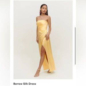 Reformation Barrow Silk Dress